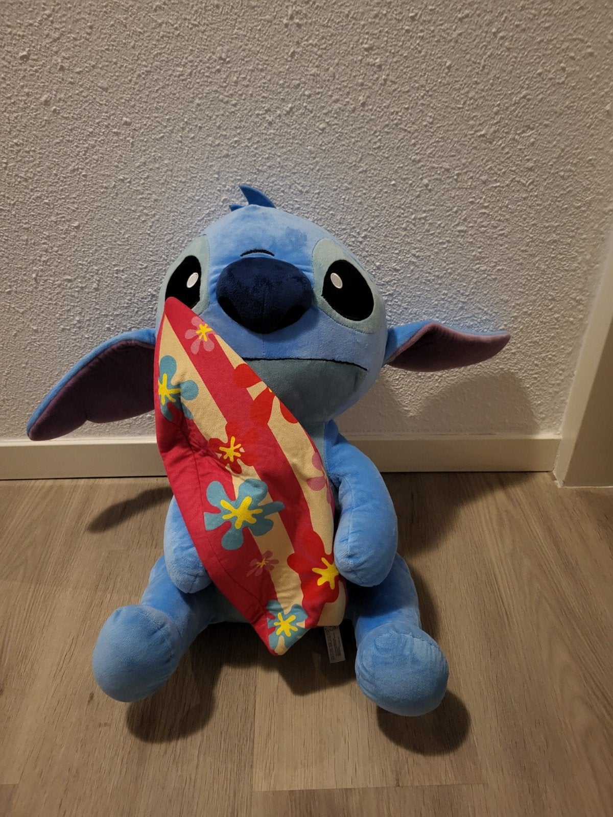 Grote Disney Stitch knuffel met surfplank, Disney, Disney, Overige typen, Blauw