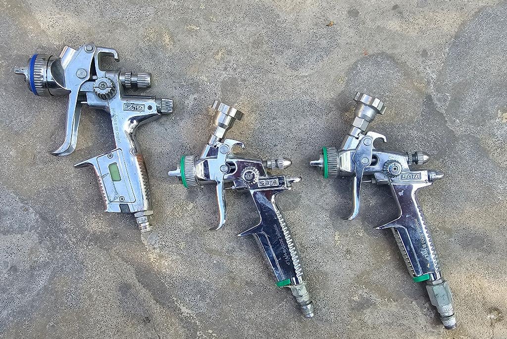 SATA verfspuit 3X, Ophalen of Verzenden, Zo goed als nieuw, Verfspuit of Verfpomp