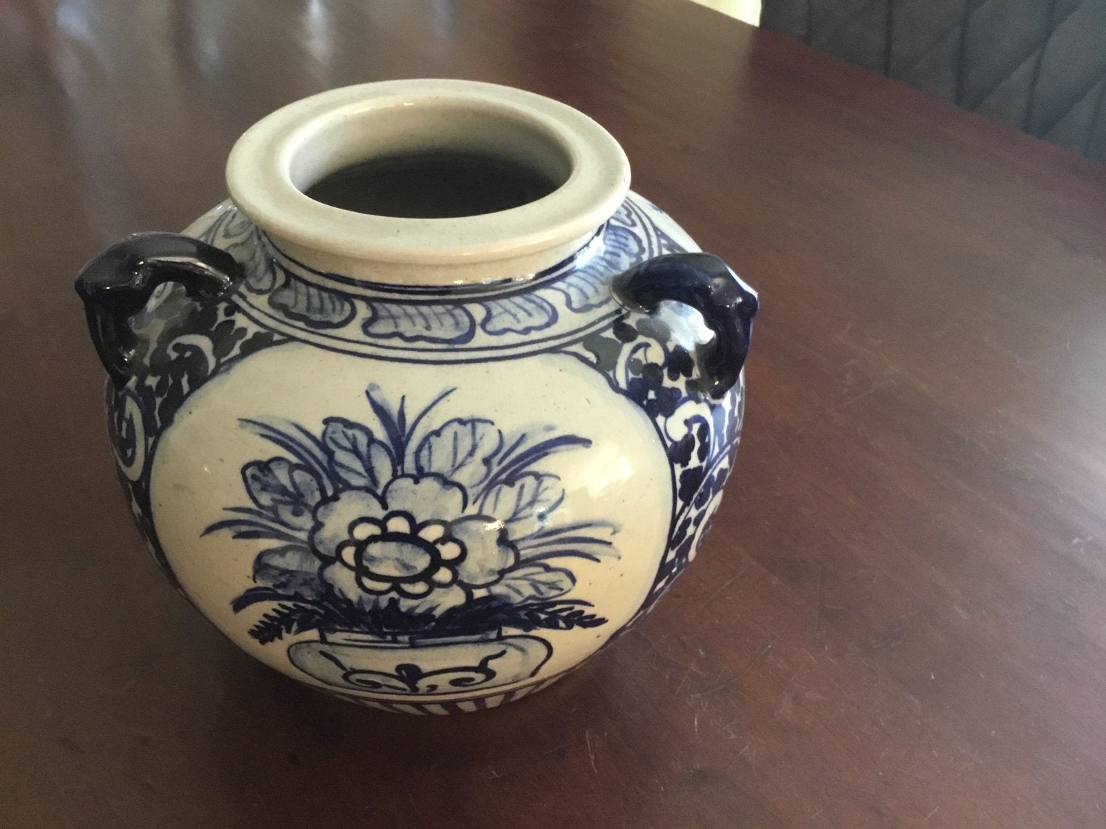 Antieke Chinese porseleinen pot met blauw-wit decor, Antiek en Kunst, Ophalen of Verzenden