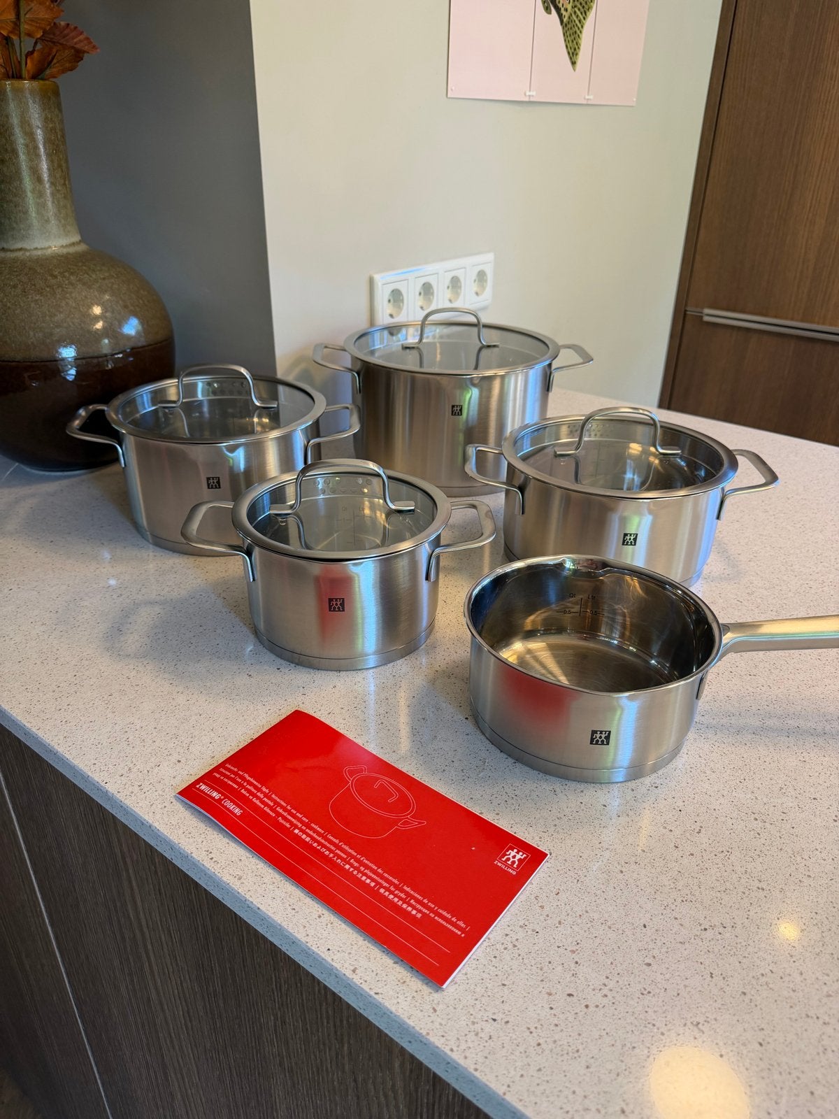 Zwilling Pannenset 5-delig TrueFlow RVS, Witgoed en Apparatuur, Onderdelen en Toebehoren, Ophalen of Verzenden, Zo goed als nieuw