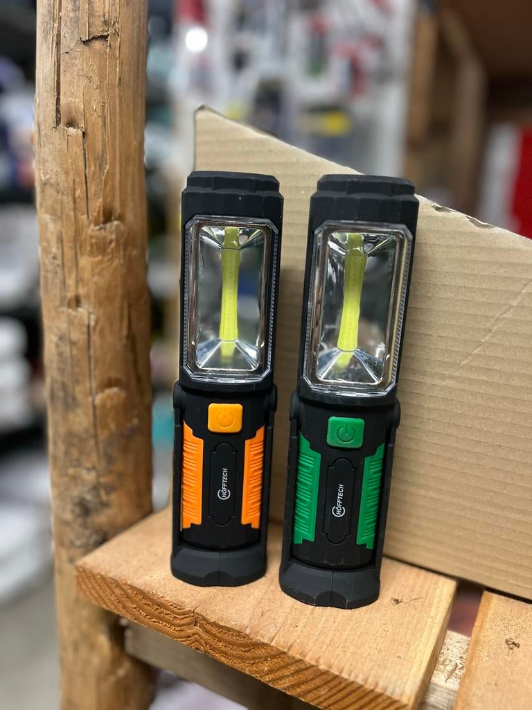 Nieuwe Hofftech LED Werklampen met Magneet - Set van 2, Caravans en Kamperen, Zaklampen, Nieuw, Batterij, Ophalen of Verzenden