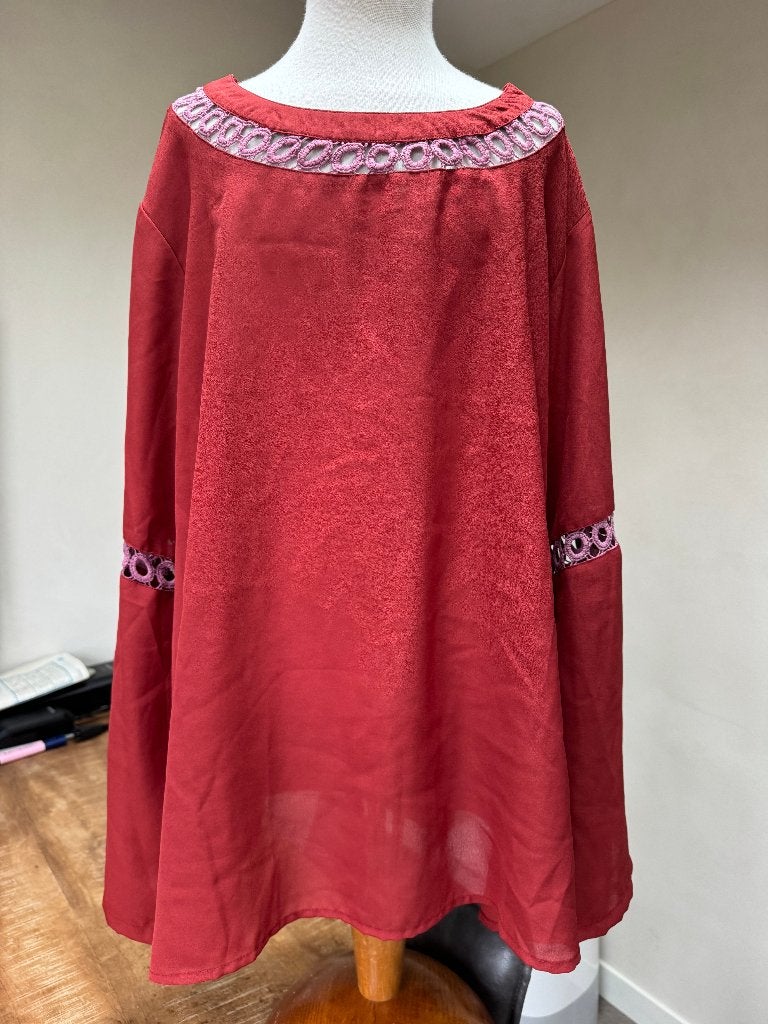 URBAN by VENCO blouse rood nieuwstaat maat 3XL D0, URBAN by VENCO, Maat 46/48 (XL) of groter, Ophalen of Verzenden, Zo goed als nieuw