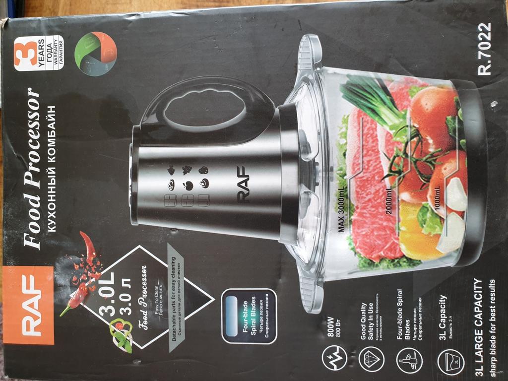 Nieuwe RAF food processor keukenmachine, Ophalen of Verzenden, Nieuw, 3 snelheden of meer
