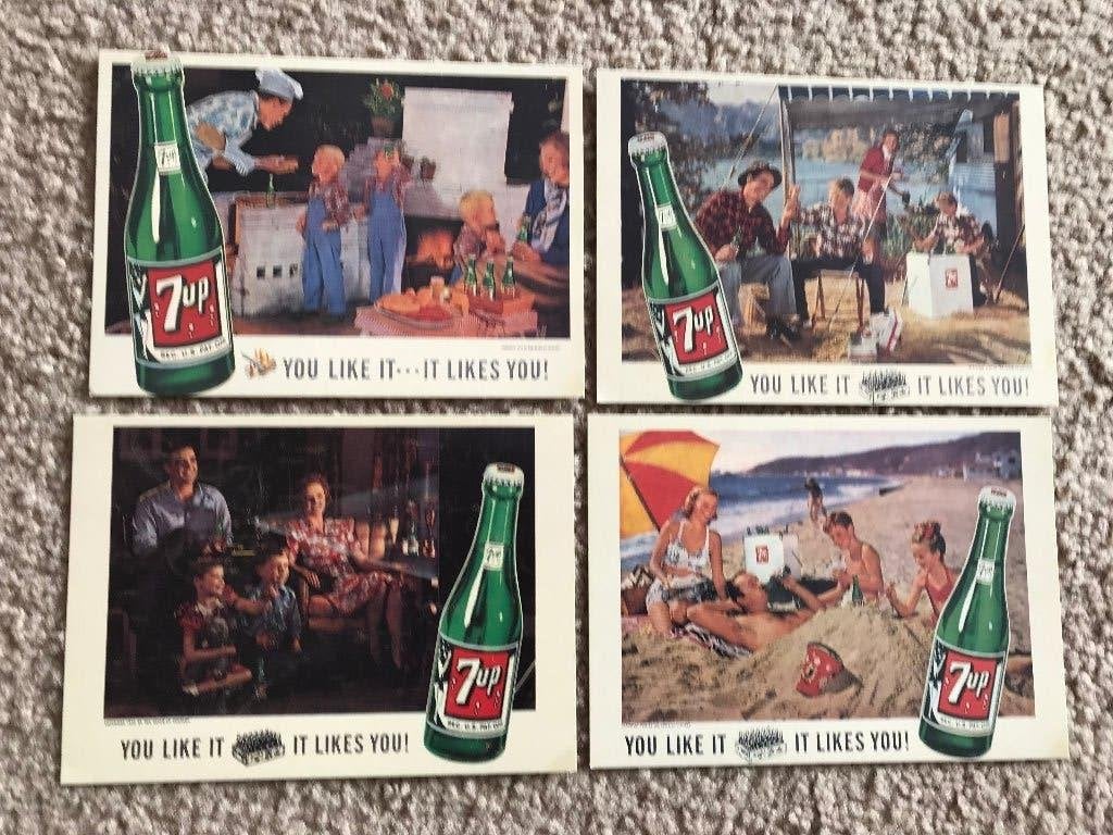 4 x 7-Up kaarten, Ophalen of Verzenden, Overige typen