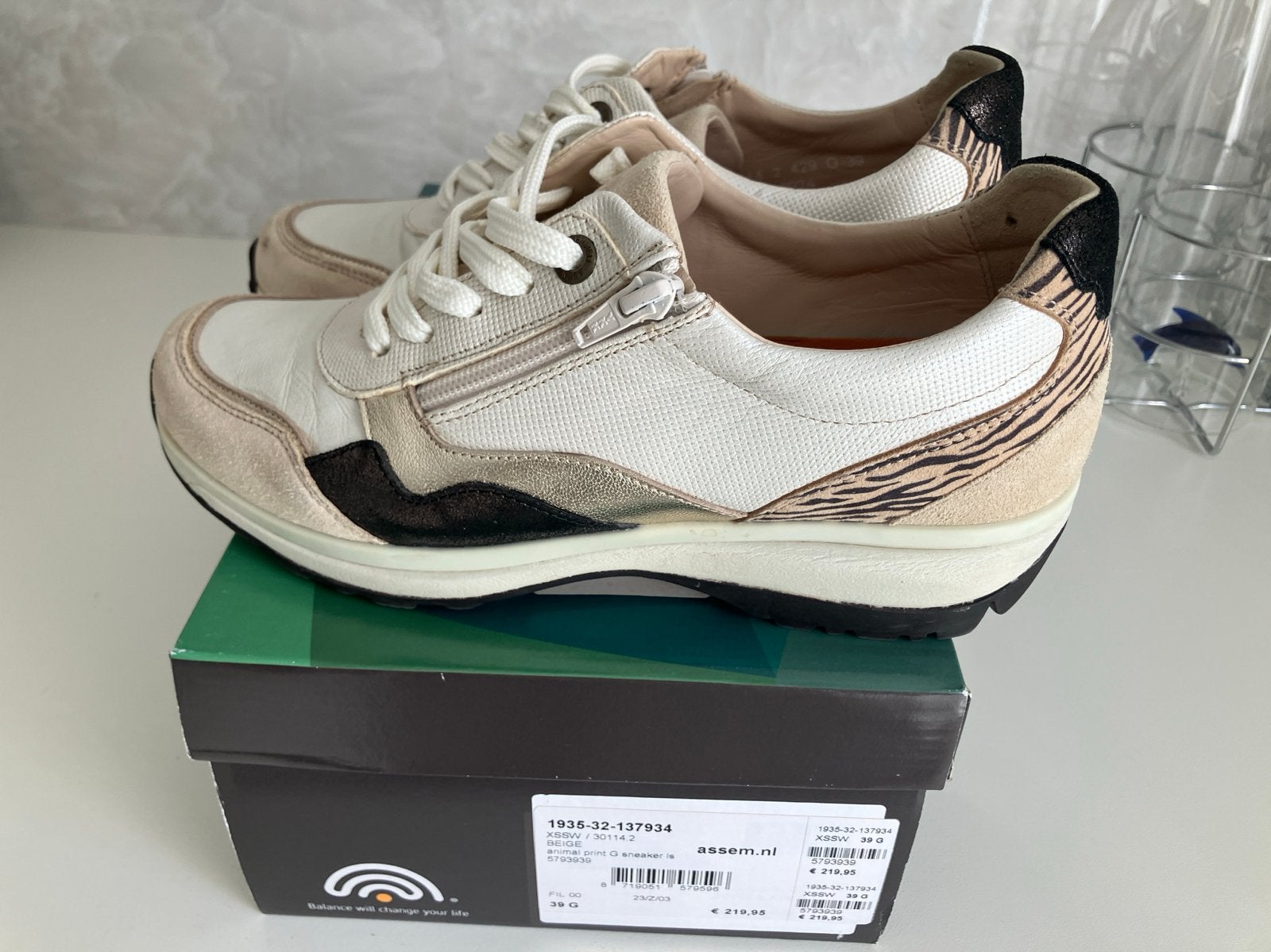 Xsensible Stretchwalker Sneakers Maat 39 Beige/Wit, Kleding | Dames, Schoenen, Beige, Nieuw, Ophalen of Verzenden, Sneakers of Gympen