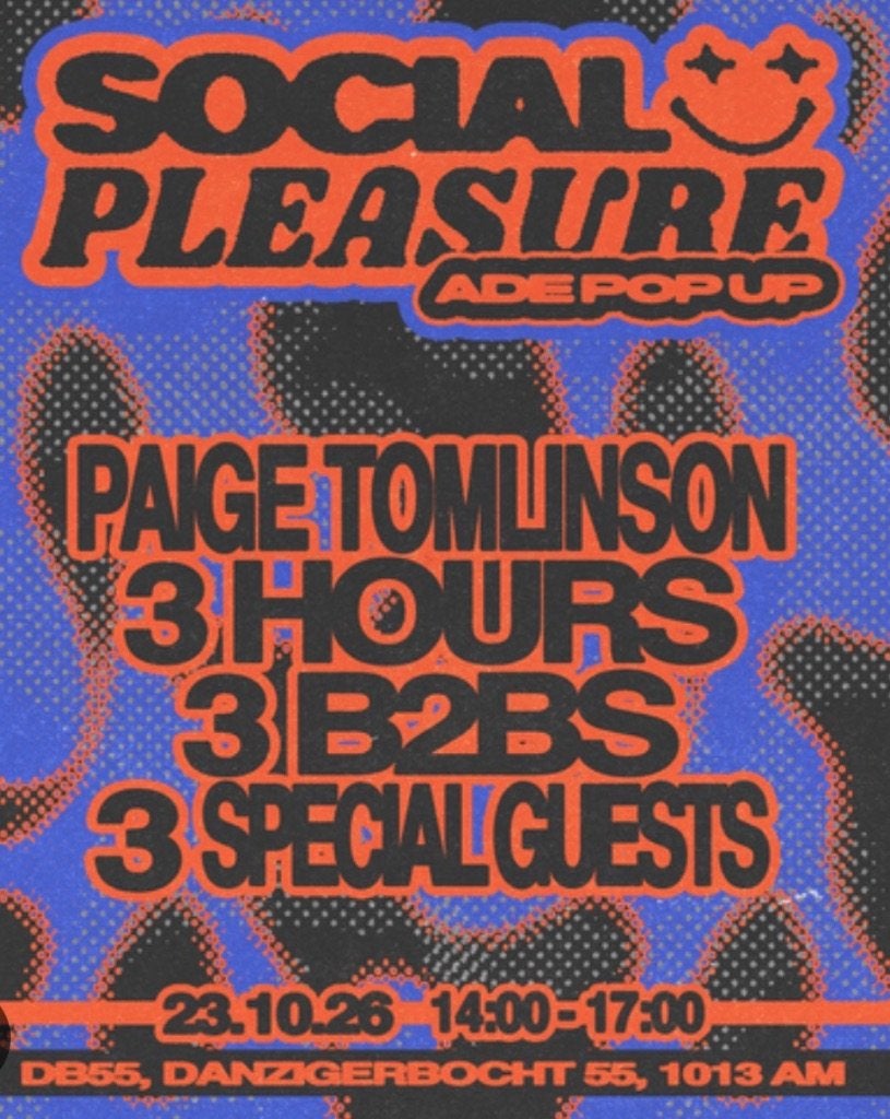 ADE: 2 tickets voor Social Pleasure pop up, Twee personen