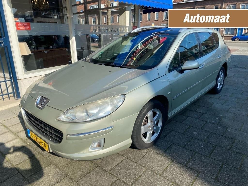 Peugeot 407 SW 2.0-16V ST Pack Bns AUT LEER LPG HANDEL PRIJS, Gebruikt, 4 cilinders, Beige, Verwarmde buitenspiegels
