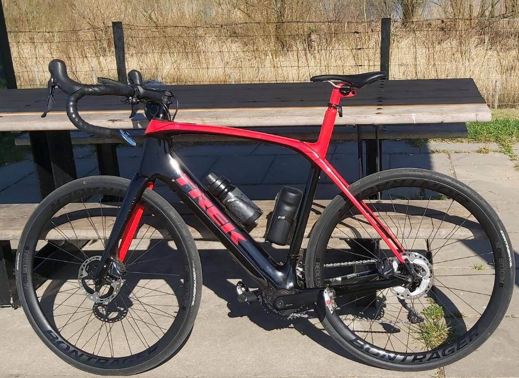 Trek Domane racefiets Elektrisch, 40km/u, maat 58cm, 28 inch, Gebruikt, Carbon, 57 tot 61 cm