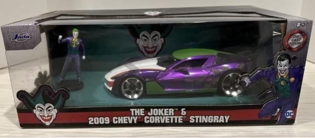 Jada Toys Joker Corvette Stingray 1:24 - Nieuw in doos, Hobby en Vrije tijd, Modelauto's | 1:24, Ophalen of Verzenden, Nieuw, Jada