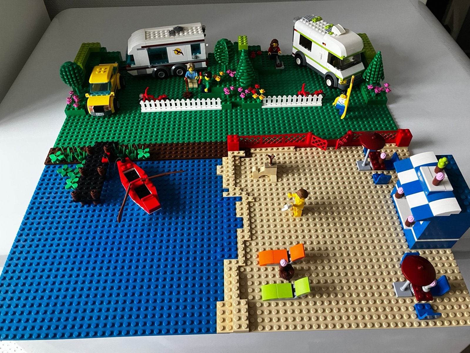 Lego Camping met strand en meer, MOC (eigen creatie), Overige thema's, Lego, Ophalen of Verzenden