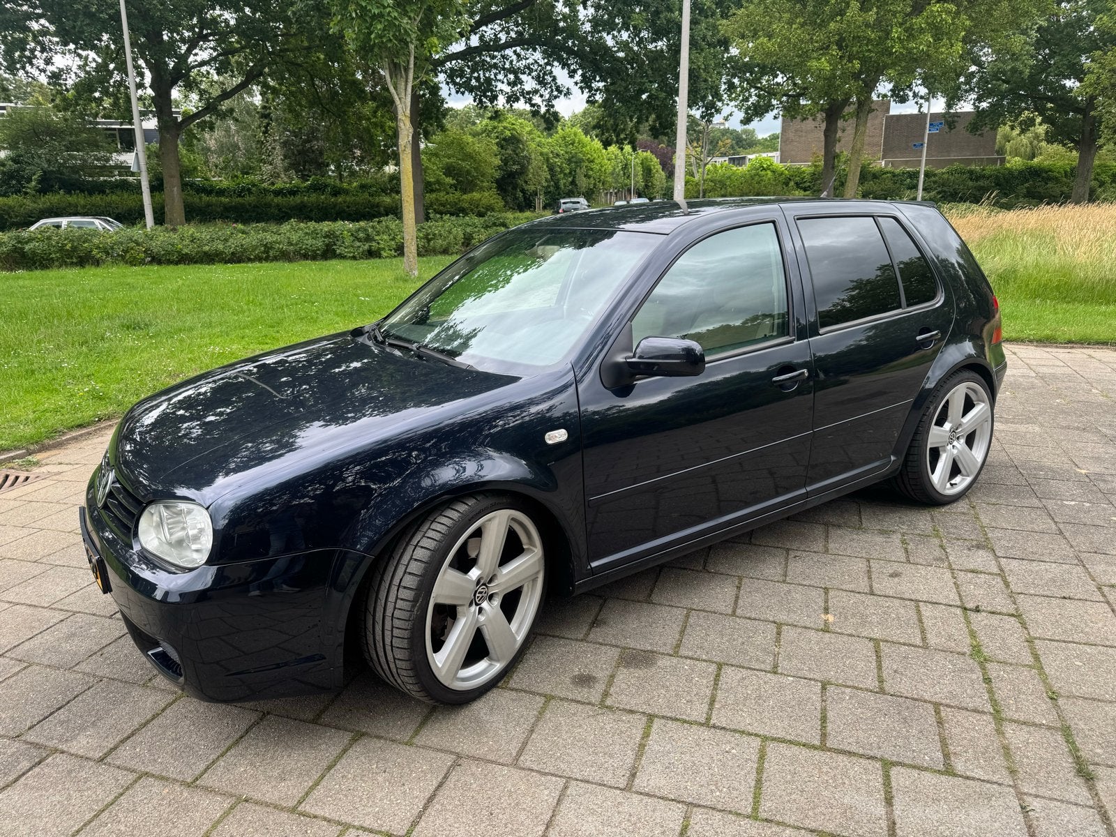Volkswagen Golf 2.3 V5 125KW Highline 2003 Blauw, Voorwielaandrijving, Stof, Beige, Blauw