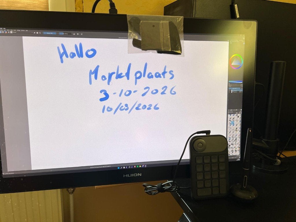 tekentablet Huion Kamvas Pro 24 (4K) (GT2401), Computers en Software, Ophalen, Zo goed als nieuw, Bedraad, HUION
