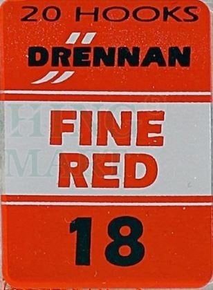 Drennan Fine Red, Red Match, Red Roach, Red Bream & Ultra Fi, Verzenden, Nieuw, Haak