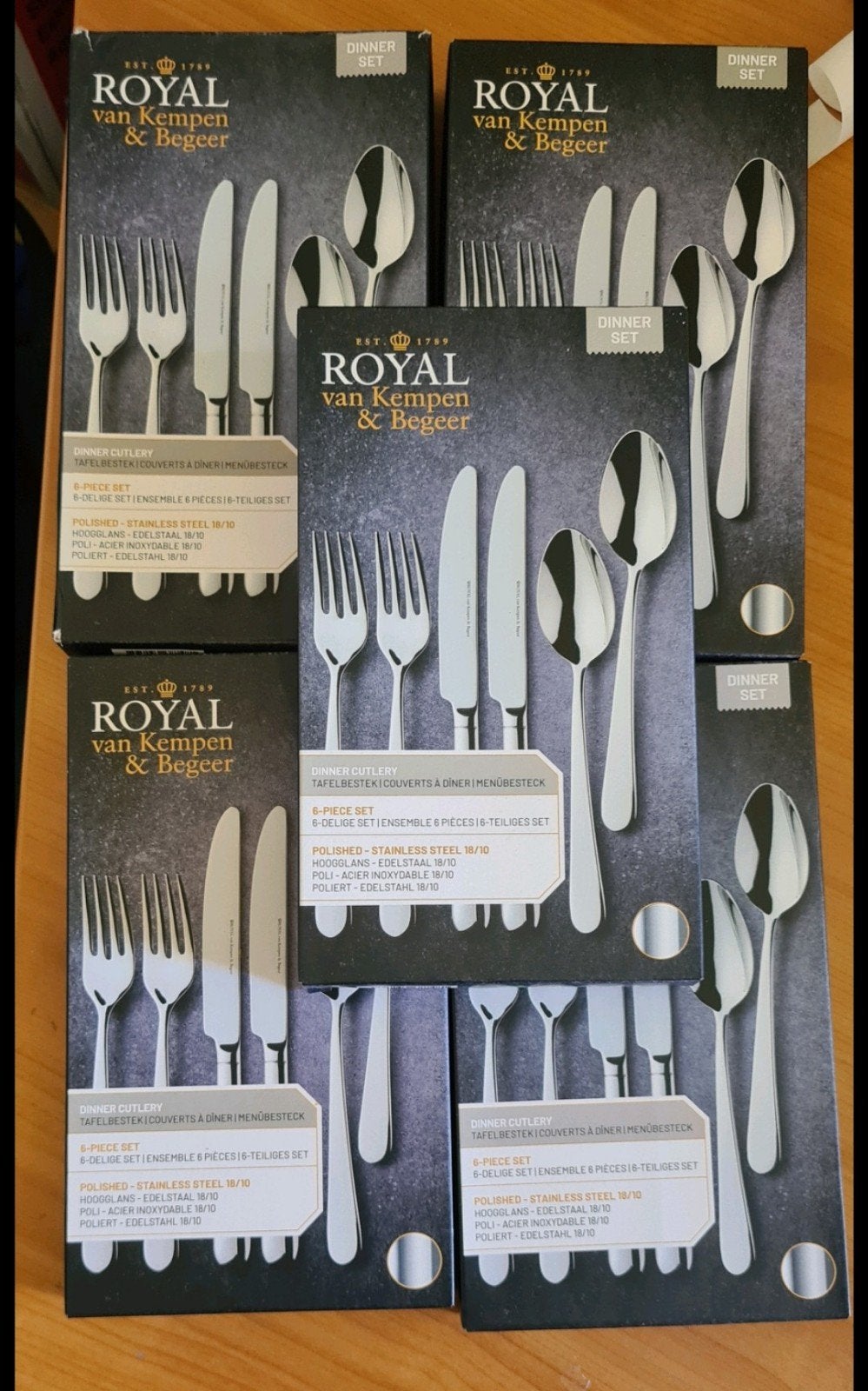 Diverse ah Royal van kempen en begeer bestek besteksets, Ophalen of Verzenden, Nieuw, Rvs of Chroom, Bestekset