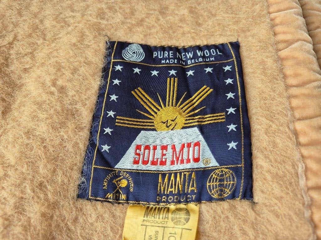 Sole Mio Deken (Manta) - 100% scheerwol (150 x 220 cm), Gebruikt, Eenpersoons, Beige, Ophalen of Verzenden