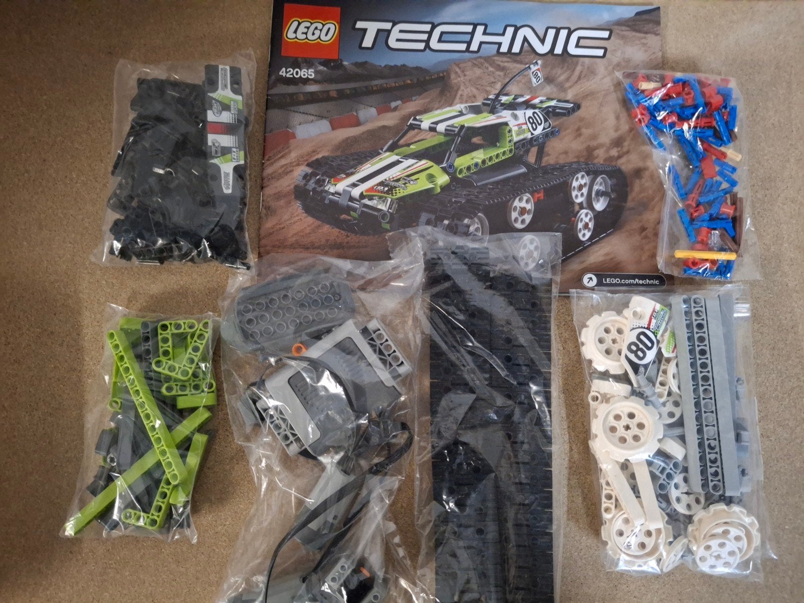 lego Technic rupsband racer nr 42065 compleet, Gebruikt, Lego, Inclusief instructies, Ophalen of Verzenden