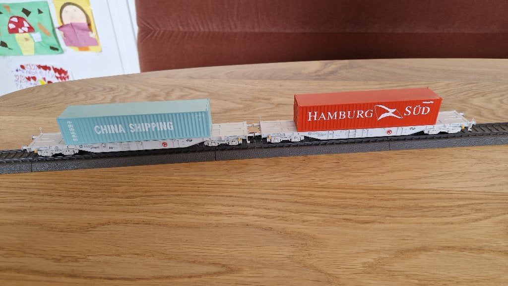 Fleischmann containerwagen-set NS (Gelimiteerde Serie), Gelijkstroom, Fleischmann, Wagon, Ophalen of Verzenden