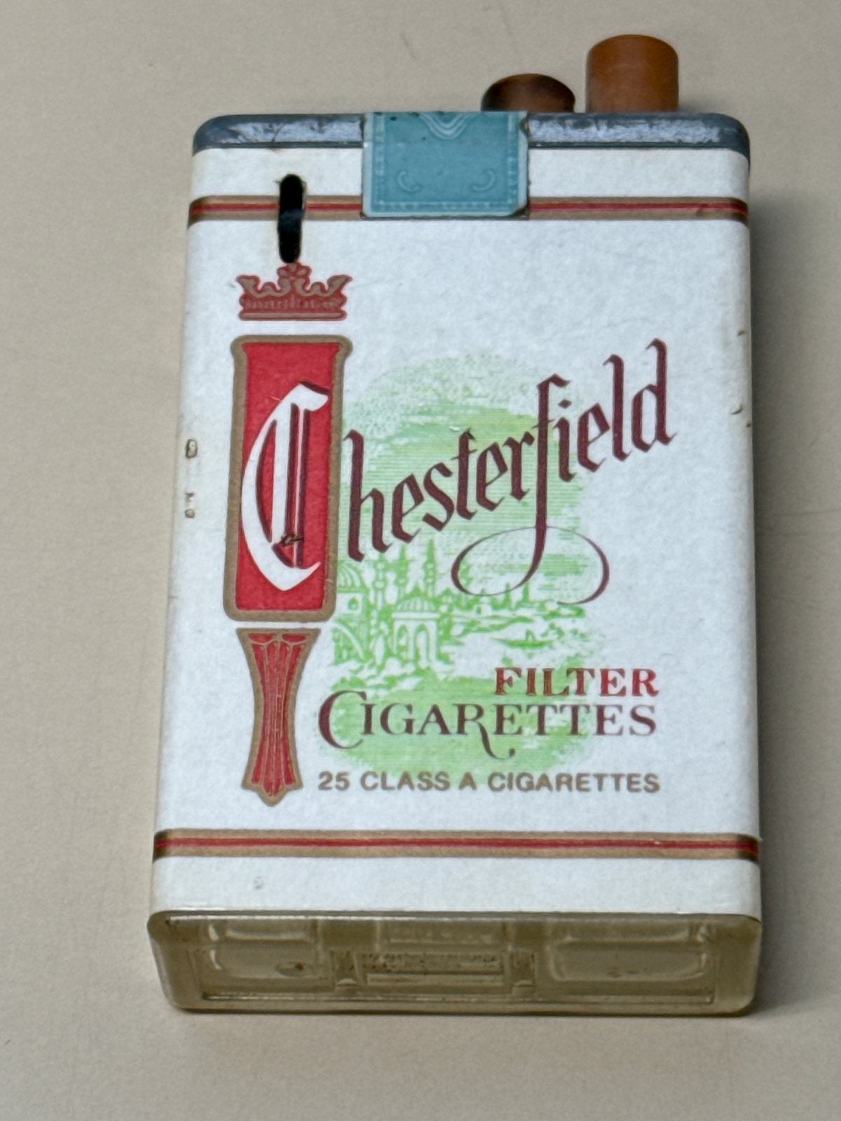 Vintage Chesterfield Aansteker - Zeldzaam Verzamelaarsitem, Ophalen of Verzenden, Gebruikt, Aansteker