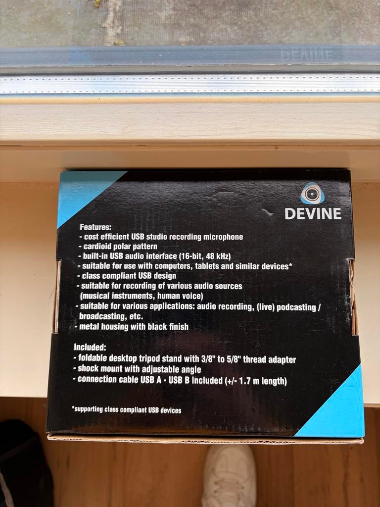 Devine M-Mic USB studiomicrofoon, Ophalen of Verzenden, Nieuw, Studiomicrofoon
