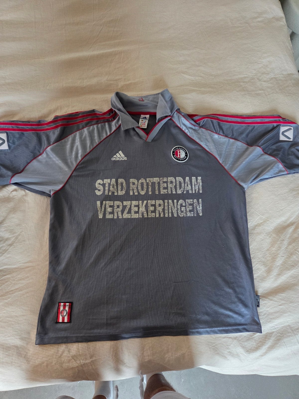 Feyenoord Thuisshirt 1999-2000 Maat XXL, Overige maten, Ophalen of Verzenden, Adidas, Grijs