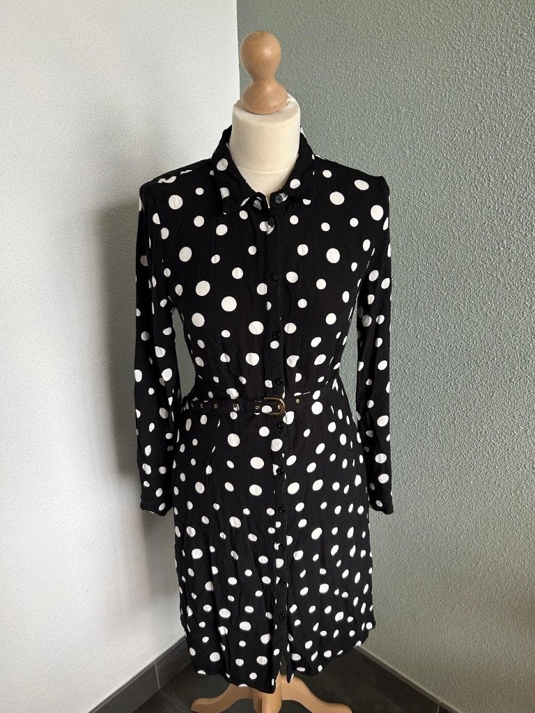 Fabienne Chapot maat 38 Hayley lost dress polkadot 189, Maat 38/40 (M), Zwart, Ophalen of Verzenden, Zo goed als nieuw