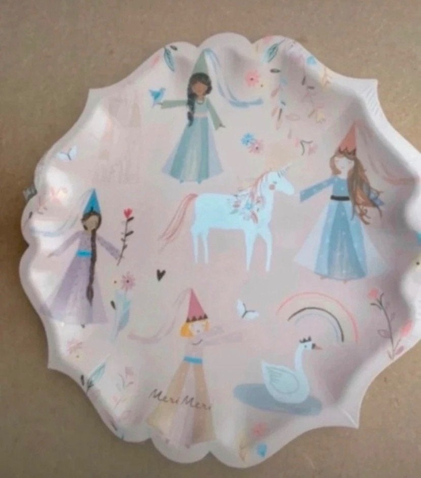 Meri Meri prinsessen bordjes, Ophalen of Verzenden, Nieuw, Versiering, Verjaardag