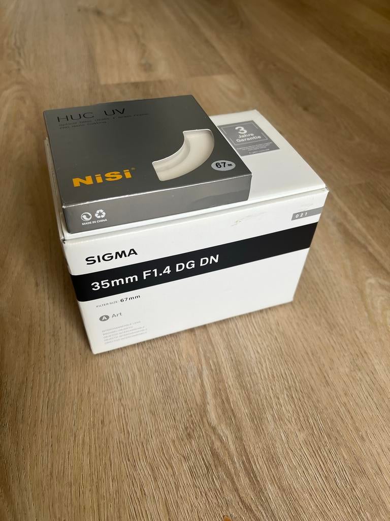 Basically new Sigma 35mm f/1.4 DG DN Art Sony E-Mount + UV, Audio, Tv en Foto, Fotografie | Lenzen en Objectieven, Ophalen of Verzenden