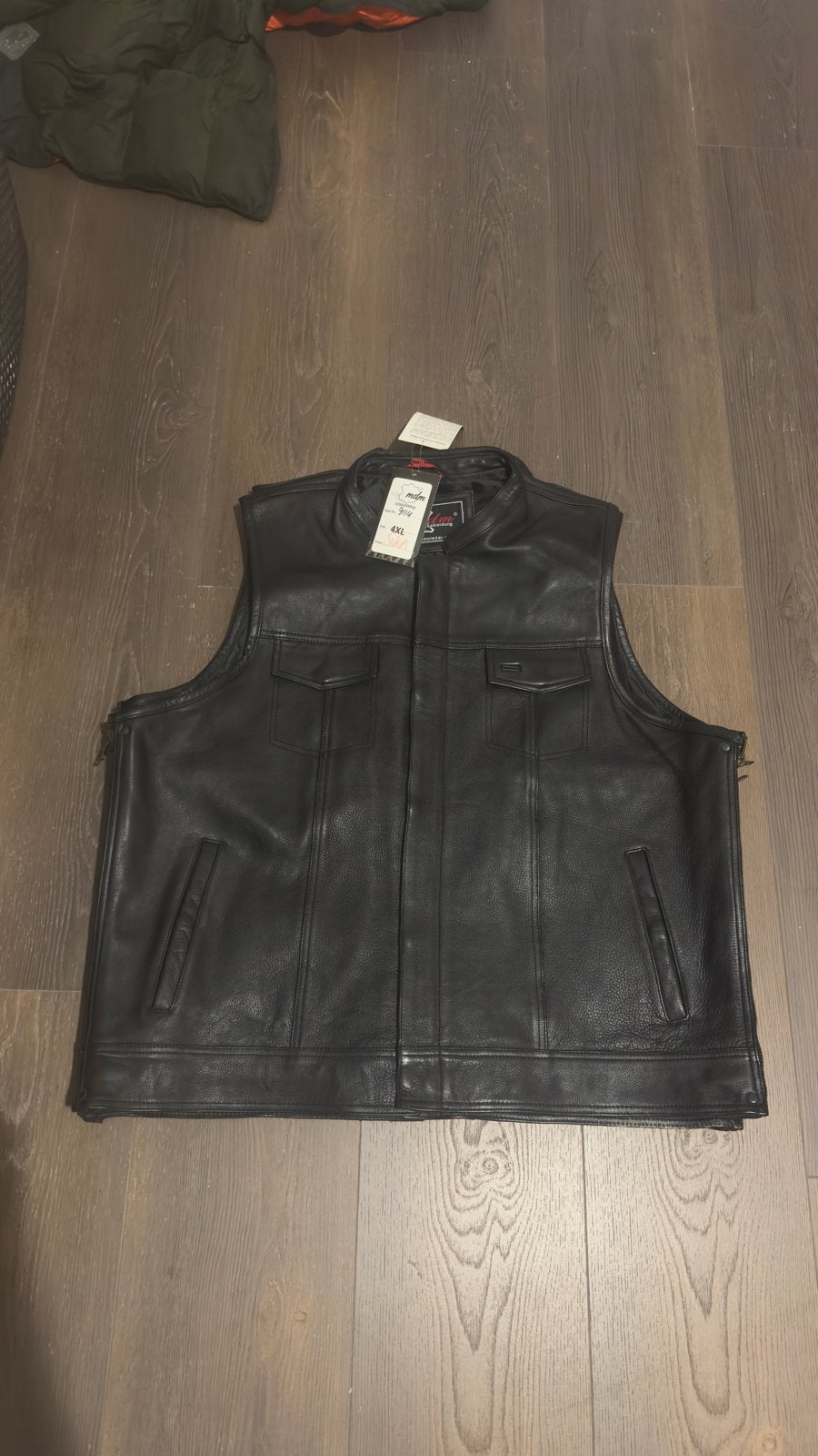 Nieuw Zwart Leren Biker Vest - Maat 3XL en 4XL, Ophalen, Nieuw