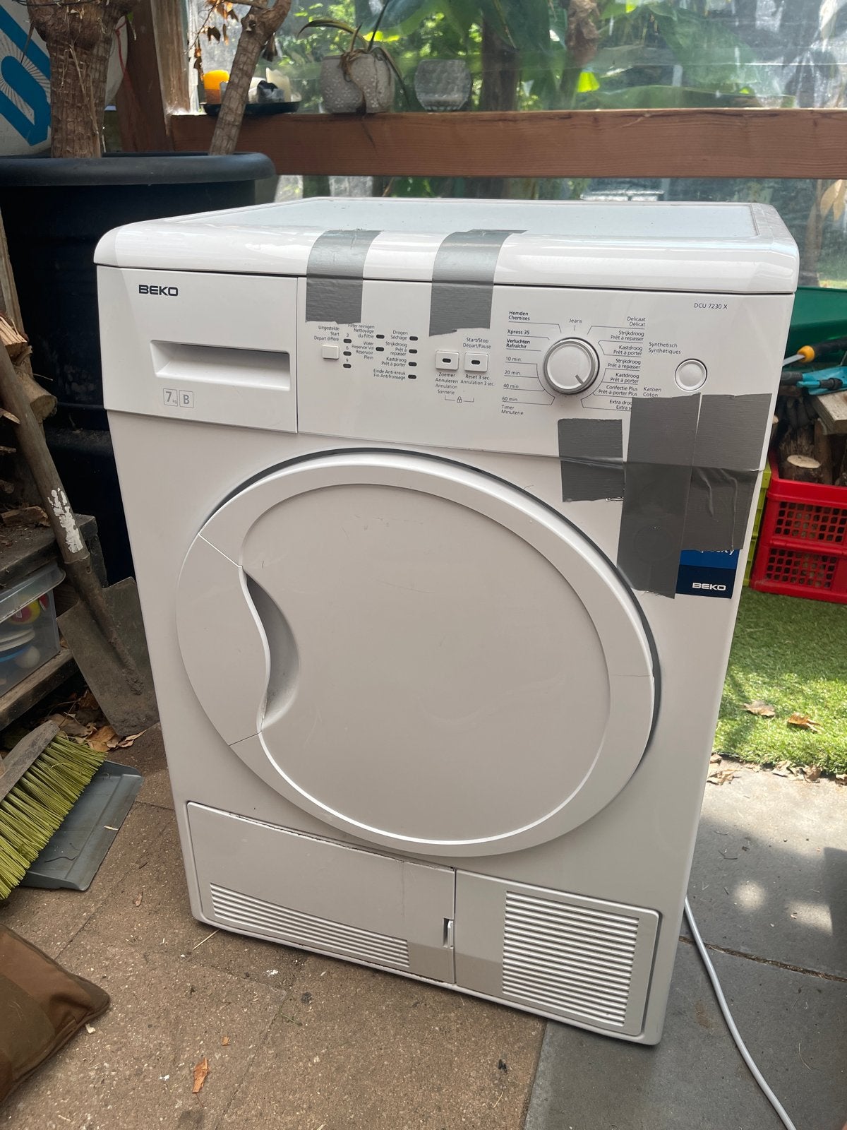 Beko DCU 7230 X Condensdroger 7kg, Witgoed en Apparatuur, Wasdrogers, Ophalen, 6 tot 8 kg, Gebruikt, Voorlader