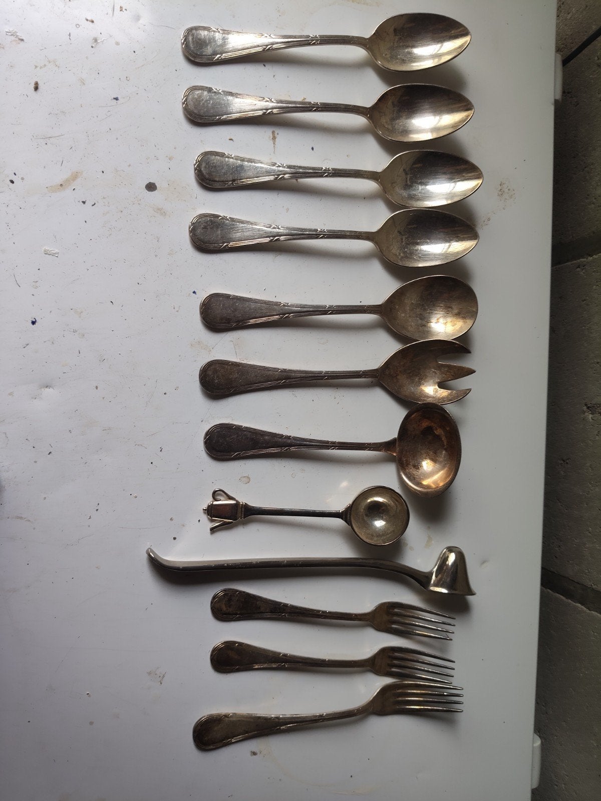 Antiek zilver bestekset - Diverse stukken, Ophalen of Verzenden