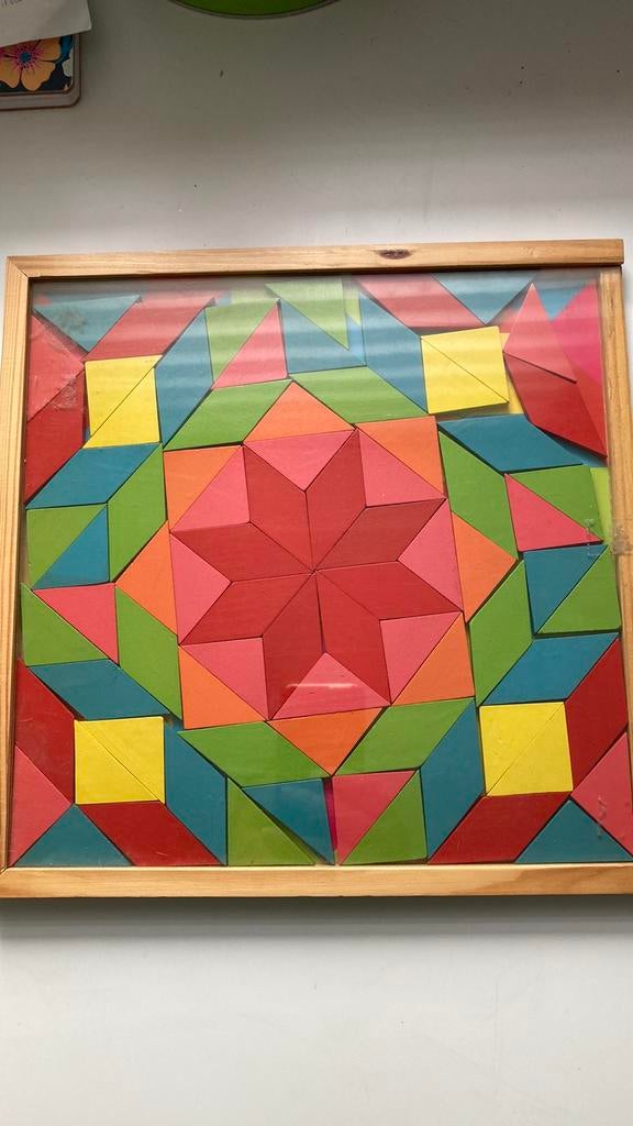 Mooie mozaïek puzzel - hout, Ophalen of Verzenden, 10 tot 50 stukjes, Zo goed als nieuw