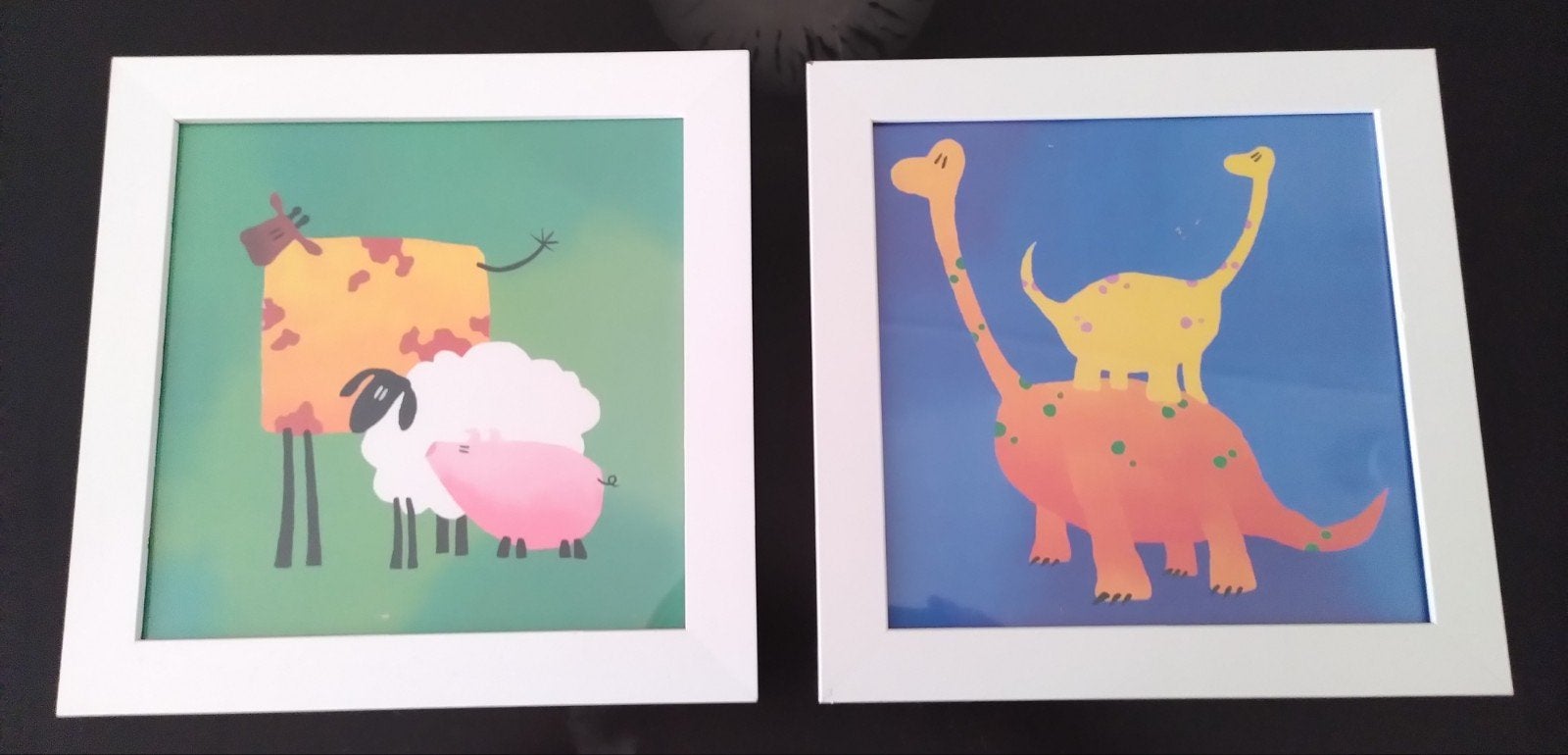 Gratis - 2 dieren prenten, Ophalen, Minder dan 50 cm, Schilderij