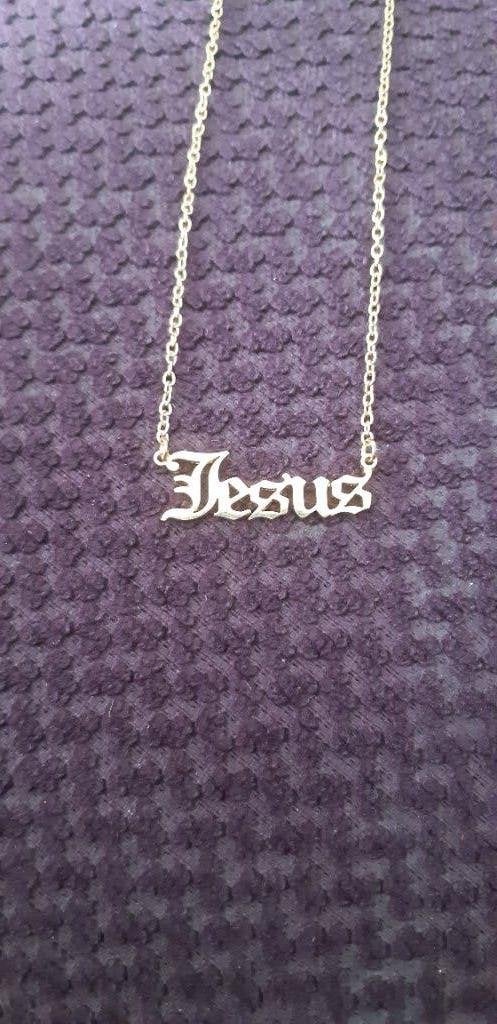 Ketting met 'Jesus' hanger -  Goudkleurig, Sieraden, Tassen en Uiterlijk, Kettingen, Overige materialen, Verstelbaar, Nieuw, Ophalen of Verzenden