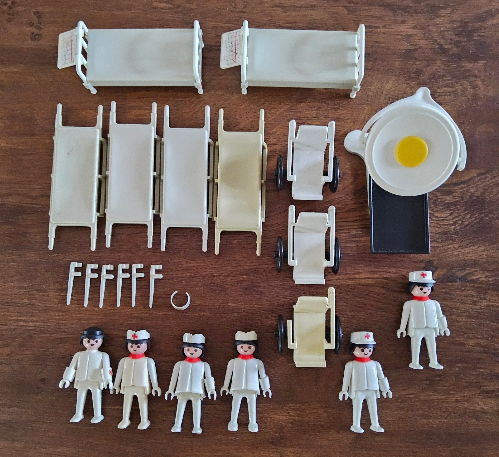 Vintage Playmobil Ziekenhuis Set met Figuren en Accessoires, Ophalen of Verzenden, Gebruikt