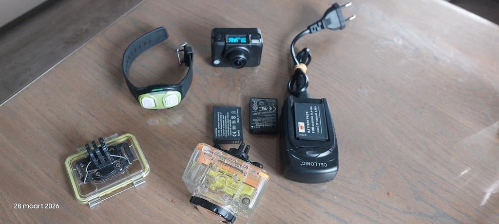 Action Camera Set met Accessoires en Oplader, Audio, Tv en Foto, Actiecamera's, Overige merken, Ophalen of Verzenden