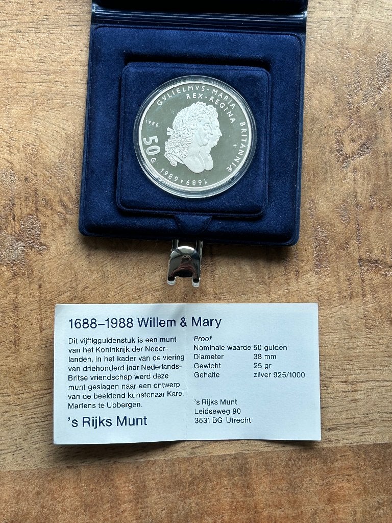 Zilveren 50 gulden munt 25 gram 0.925 zilver gehalte, Ophalen of Verzenden, Koningin Beatrix, 50 gulden, Zilver