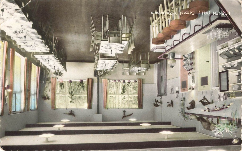 Loenen (Vel.) Eetzaal Zonnehuis (klein formaat), Ophalen of Verzenden, 1960 tot 1980, Gelopen, Gelderland