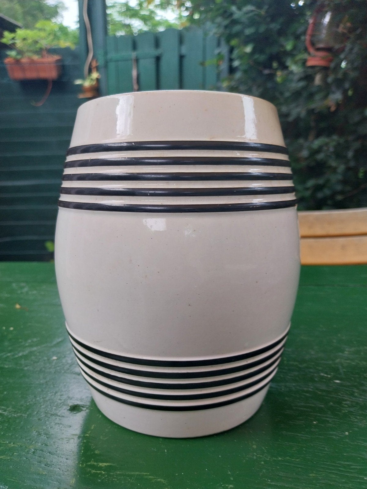 Oude Ton- of Dekselpot van Société Ceramique Tante Brocante, Antiek en Kunst, Antiek | Keukenbenodigdheden, Ophalen of Verzenden