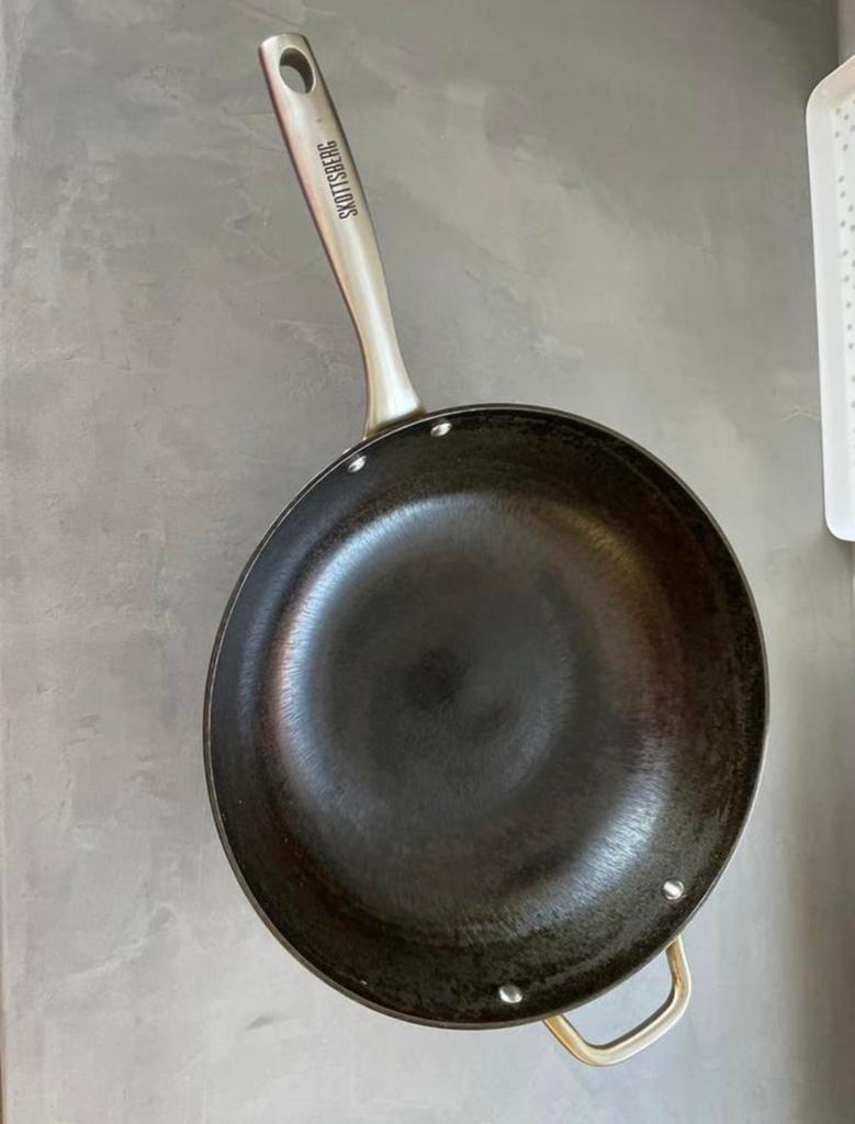 Skottsberg Koekenpan Gietijzer - Duurzaam en Veelzijdig, Ophalen of Verzenden, Zo goed als nieuw, Gietijzer, Koekenpan of Braadpan