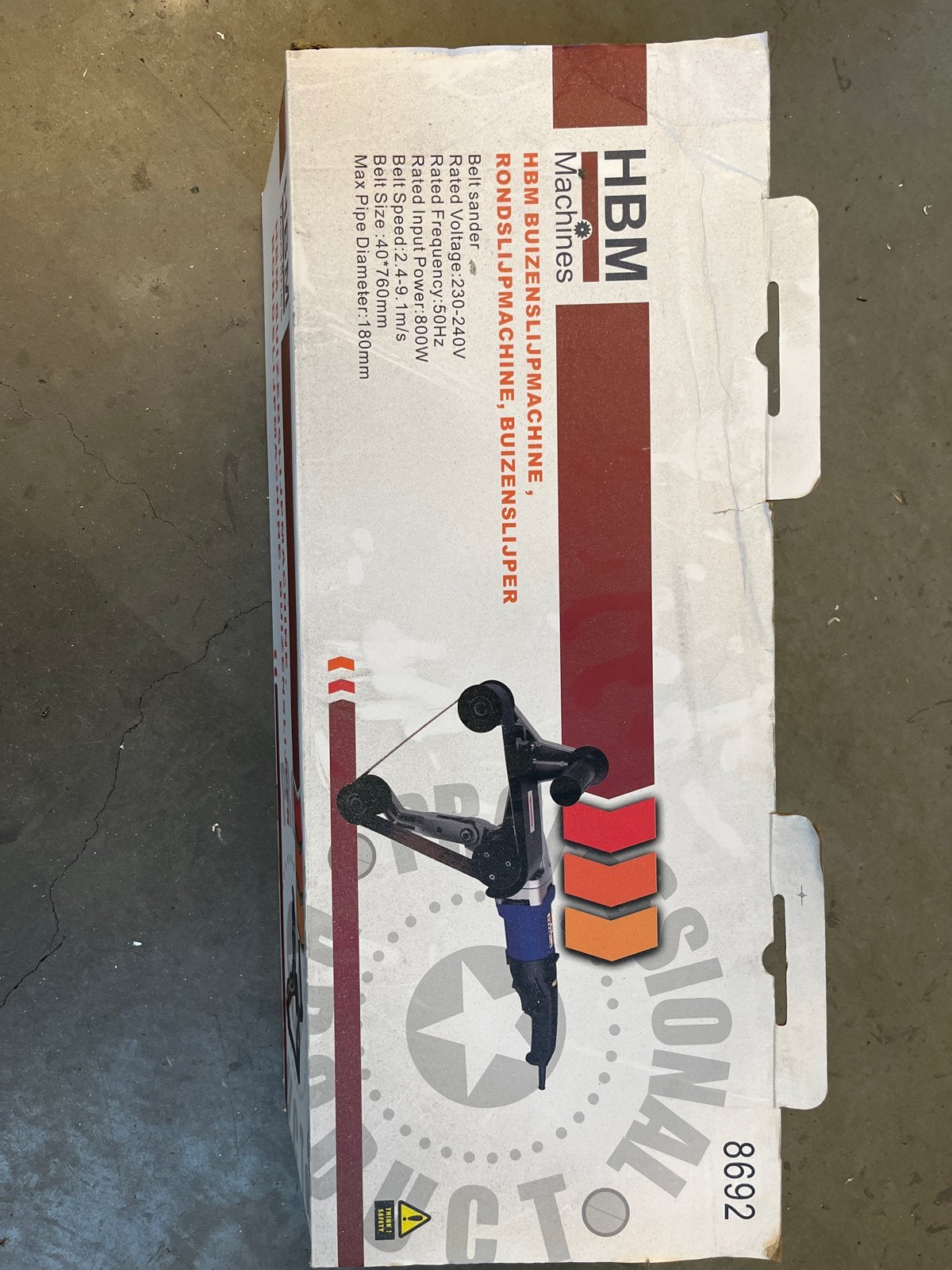 HBM Buizenslijpmachine / Rondsljipmachine - Nieuw in doos, Ophalen of Verzenden, Nieuw, 700 tot 1000 watt, Overige typen