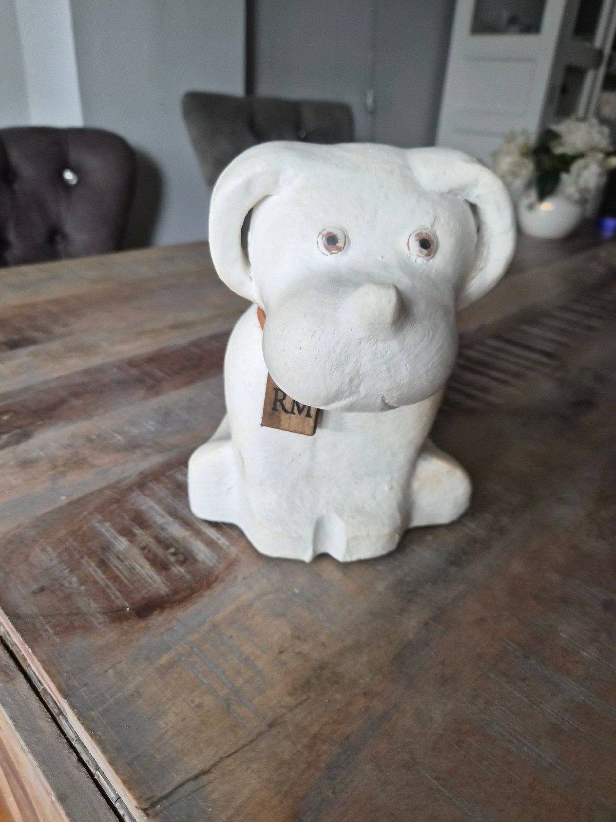leuk hondje van riviera mason Spaarpot, Ophalen, Zo goed als nieuw, Steen, Aardewerk of Keramiek, Dier