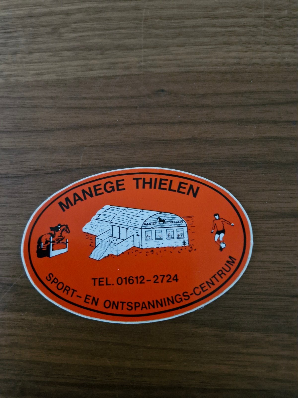 781 Sticker Manege Thielen Sport- en Ontspanningscentrum, Ophalen of Verzenden, Gebruikt, Overige typen