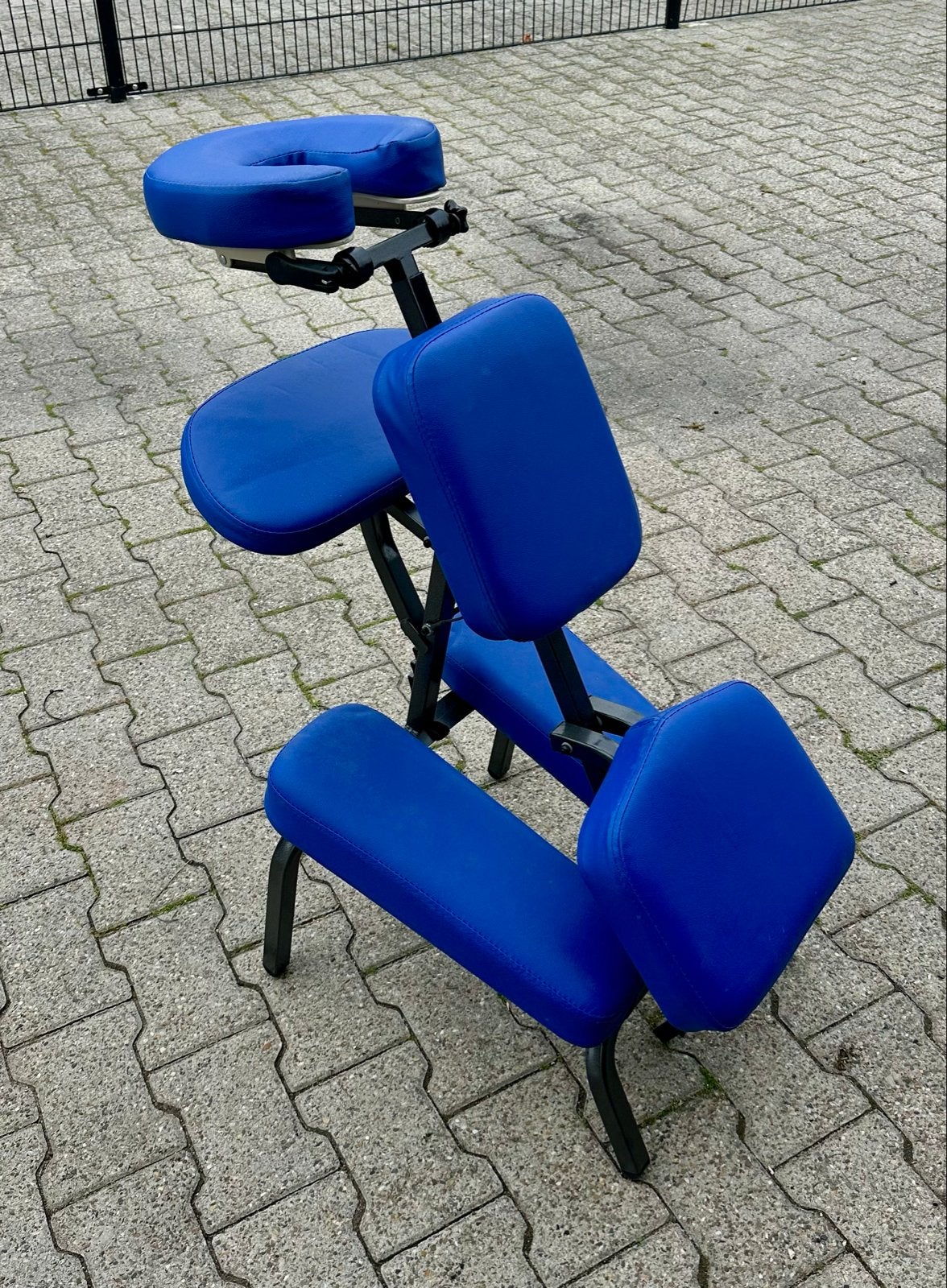 VidaXL ergonomische massagestoel - blauw, Ophalen, Gebruikt, Blauw, Eén