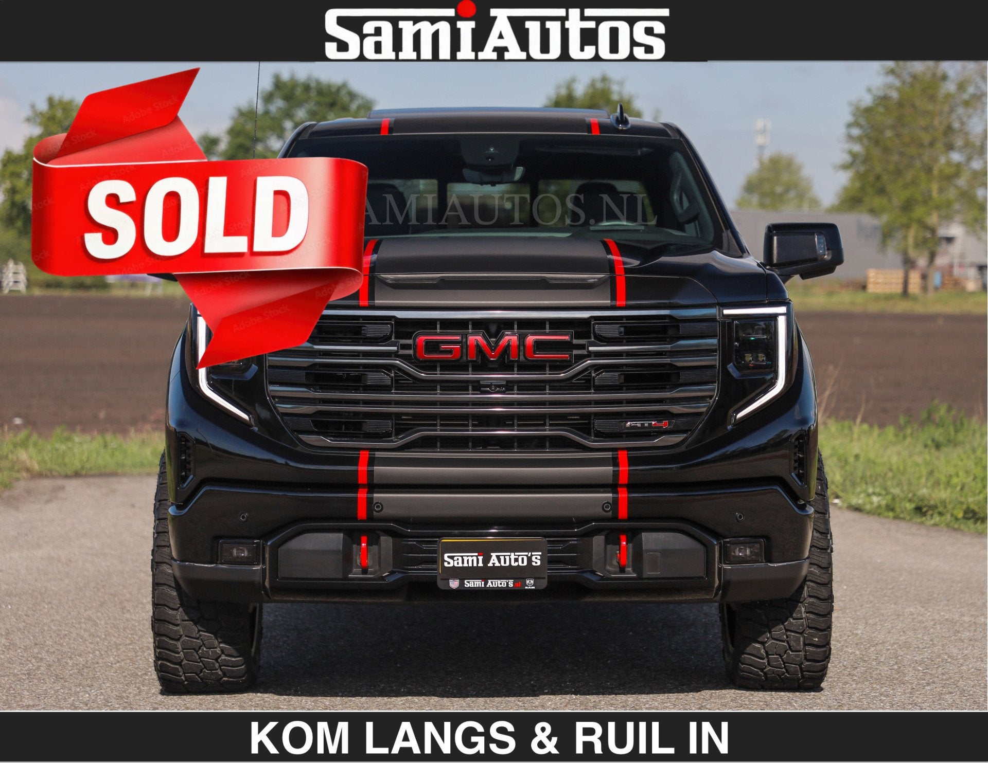GMC Sierra AT4 6.2 V8 4X4 | VIRTUAL COCKPIT | LPG | HUD | BO, Auto's, GMC, Automaat, Dealer onderhouden, Gebruikt, Met garantie (alle)