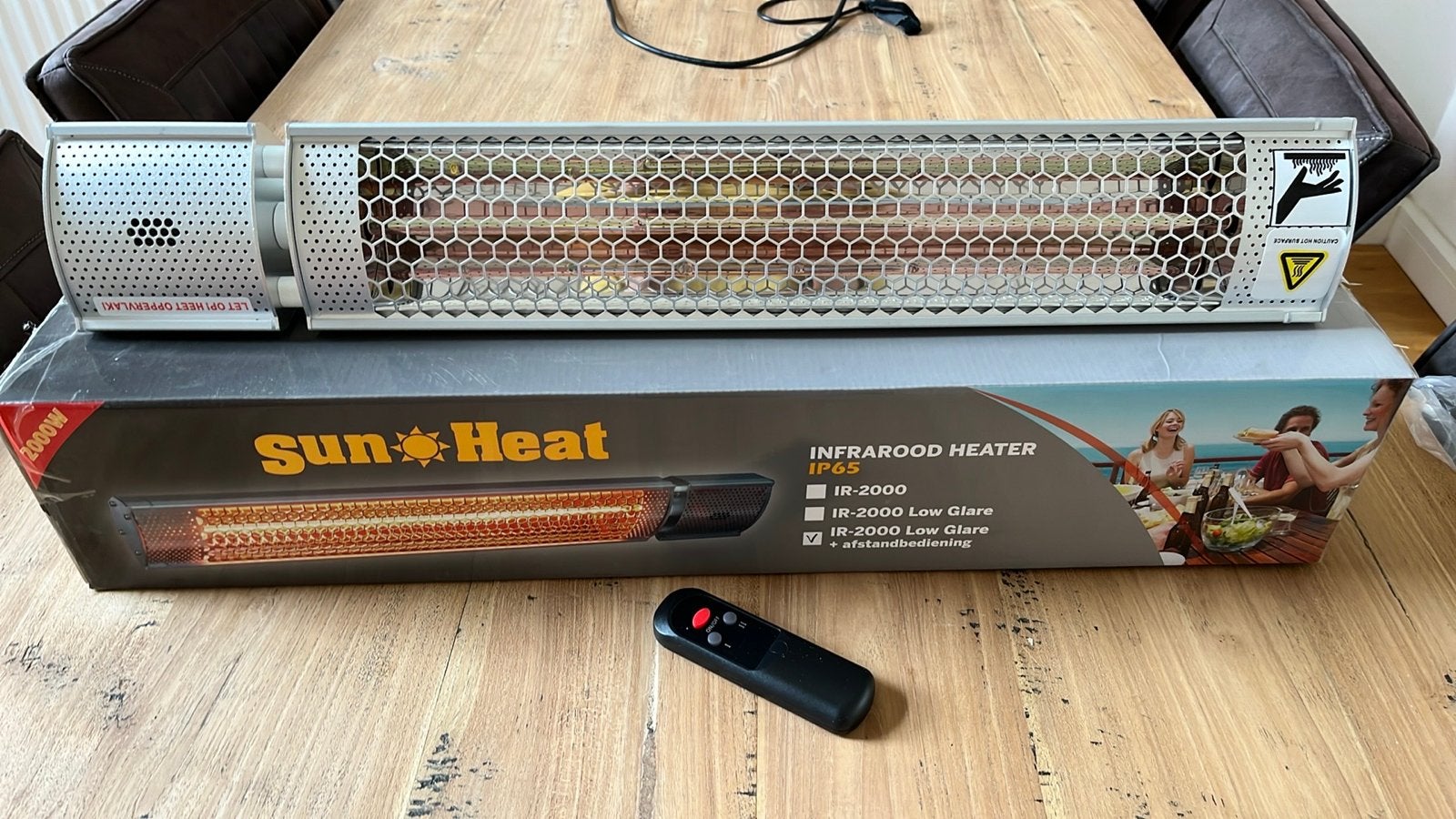 Terrasverwarming Infrarood IP65 met afstandsbediening