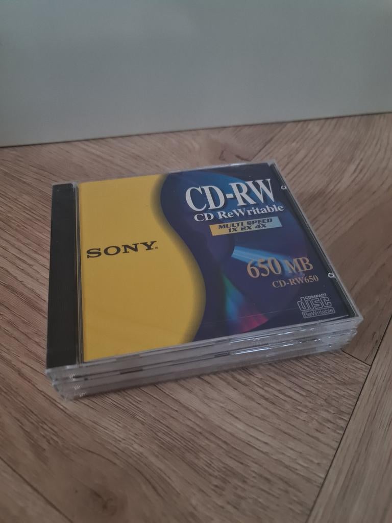 Sony CD-RW 650 MB (3 stuks), Gebruikt, Herschrijfbaar, Cd, Ophalen of Verzenden