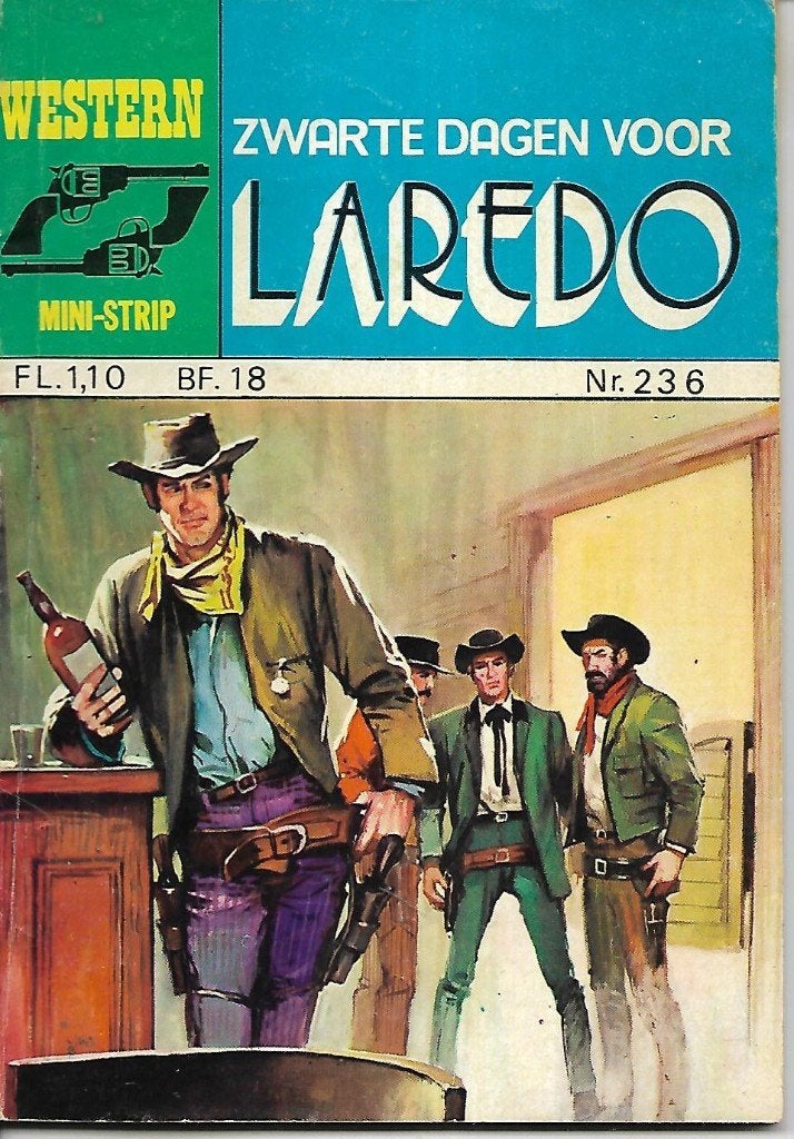 Western mini strip - Nr. 236: Zwarte dagen voor Laredo, Eén stripboek, Ophalen of Verzenden, Gelezen