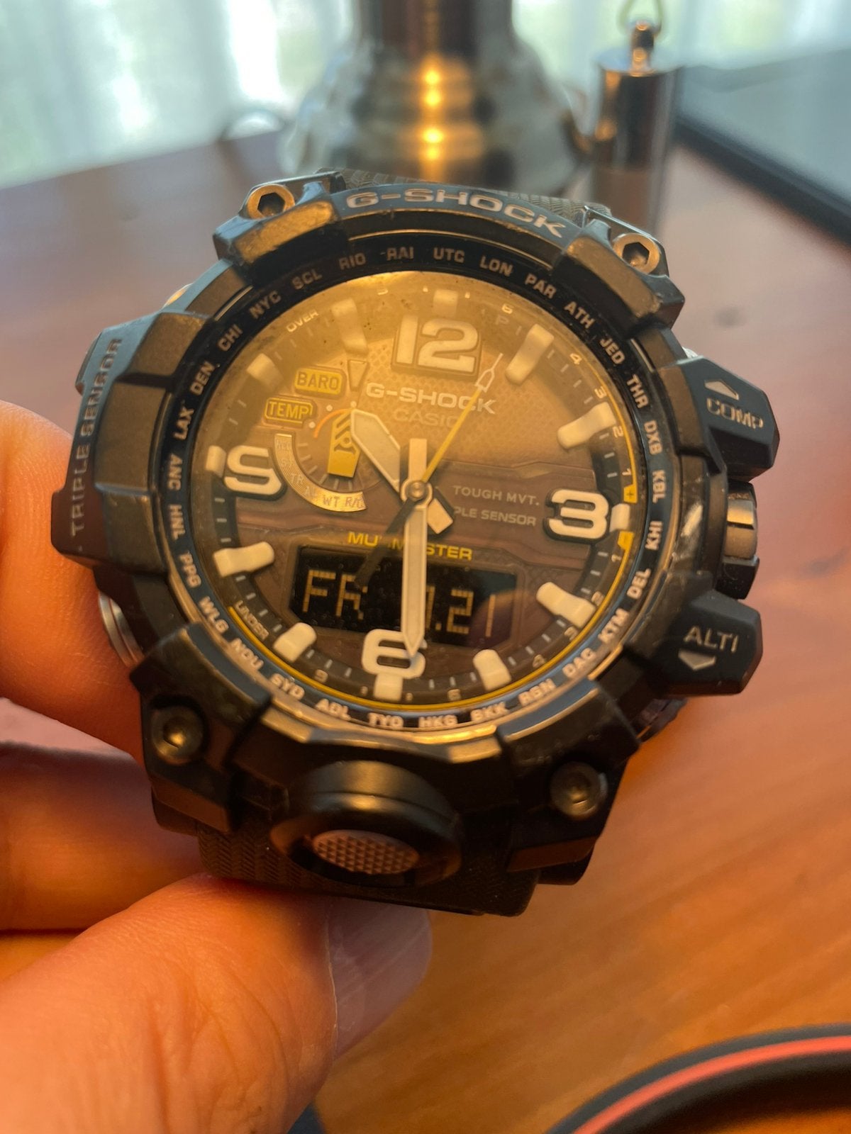 Casio Mudmaster GWG-1000-1A3ER als nieuw, Casio, Kunststof, Polshorloge, Ophalen of Verzenden