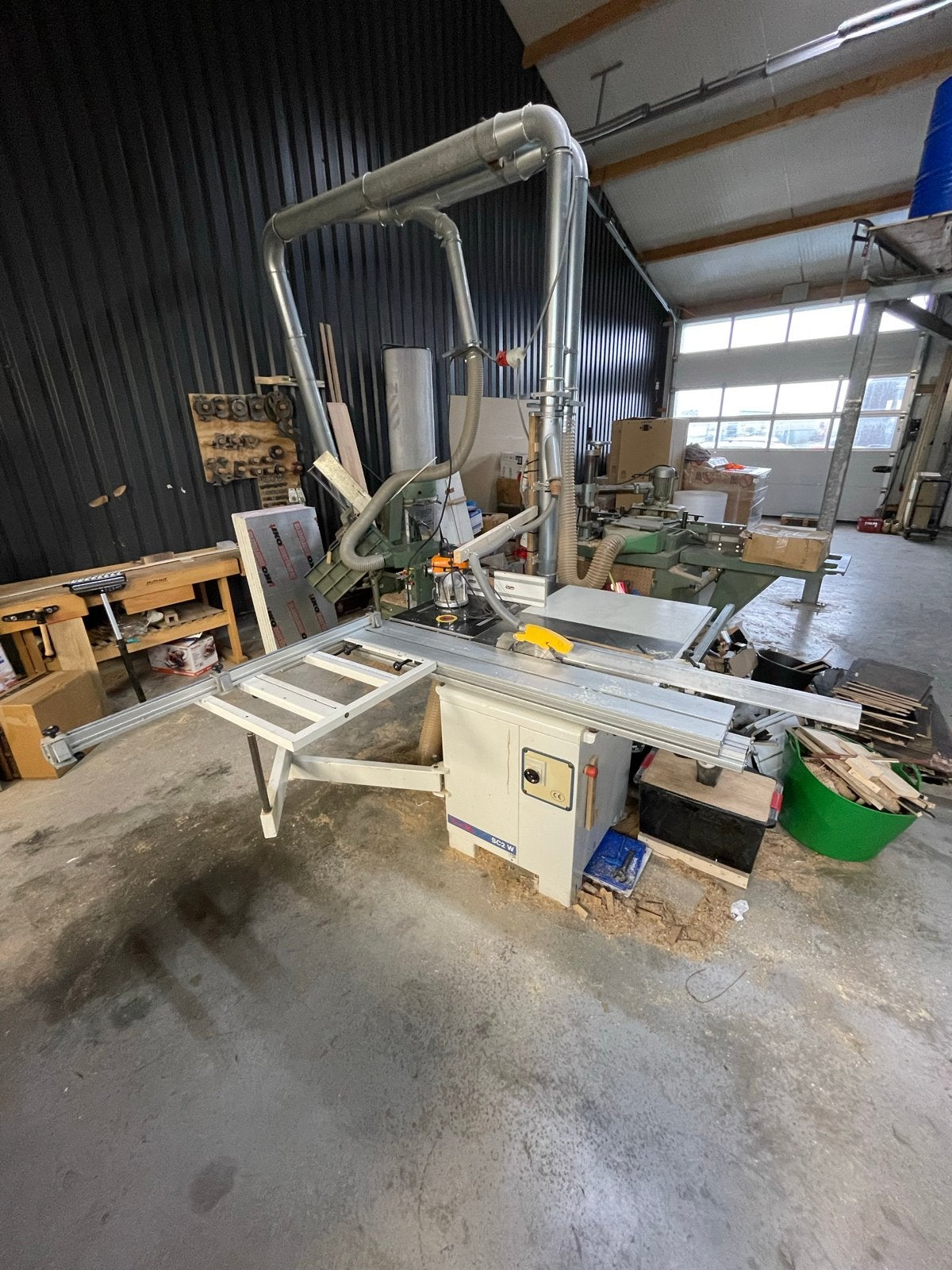 SCM Tecno Max SC2W formaatzaag met freestafel, Ophalen, Gebruikt, 1200 watt of meer, 70 mm of meer