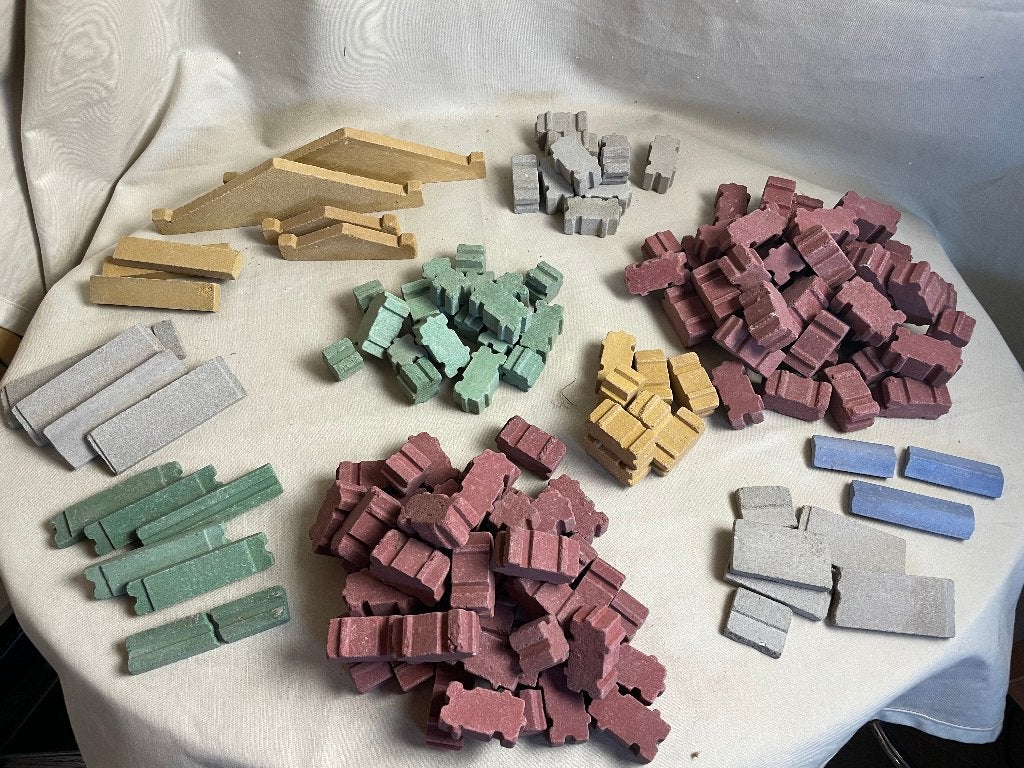 Vintage stenen bouwsteentjes voor bouwen maquette, Ophalen of Verzenden, Gebruikt, Overige merken